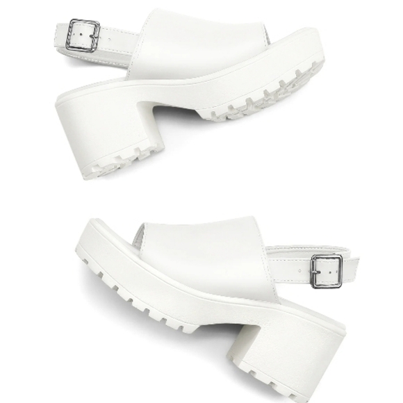 Mysoft Casual And Comfortable Everyday Platform Sandals in White Size 10 - Picture 3 of 10